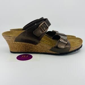 Birkenstock Papillio Women's Dorothy Graceful Toffee Wedge Sandals Size 40/ 9 US
